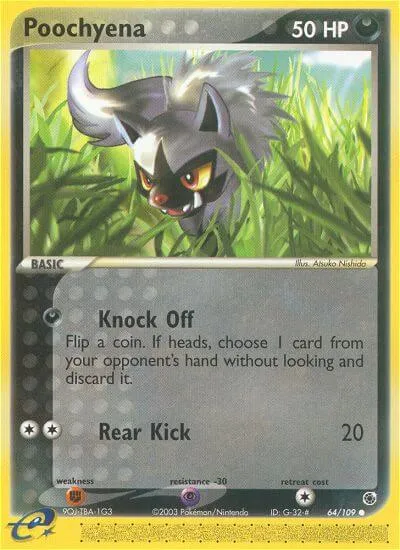 Poochyena, Pokémon card RS 64 — Ruby & Sapphire set