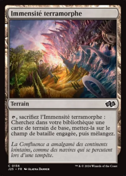 Immensité terramorphe, carte Magic J25 156 — extension Foundations Jumpstart