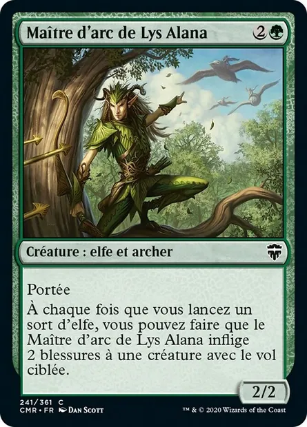 Maître d'arc de Lys Alana, carte Magic CMR 241 — extension Commander Legends