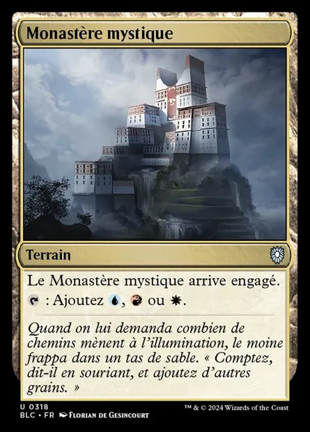 Monastère mystique, carte Magic BLC 318 — extension Bloomburrow Commander