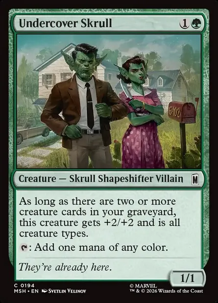 Undercover Skrull, Magic card MSH 194 — Marvel Super Heroes set