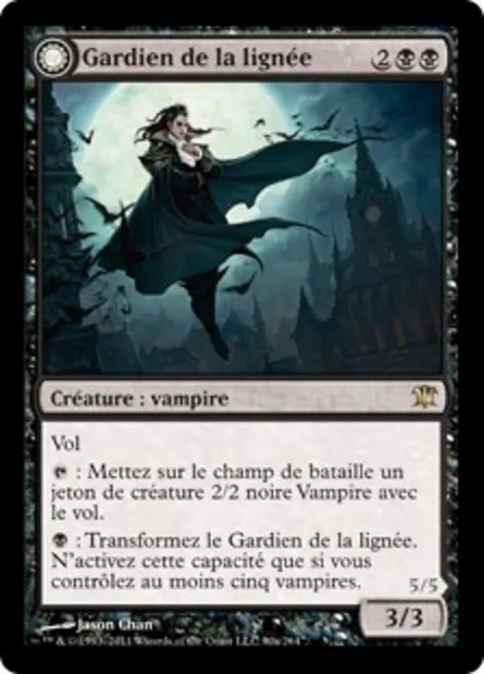 Gardien de la lignée // Seigneur de la succession, carte Magic ISD 90 — extension Innistrad