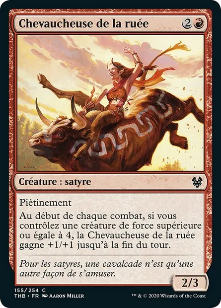 Chevaucheuse de la ruée, carte Magic THB 155 — extension Theros Beyond Death