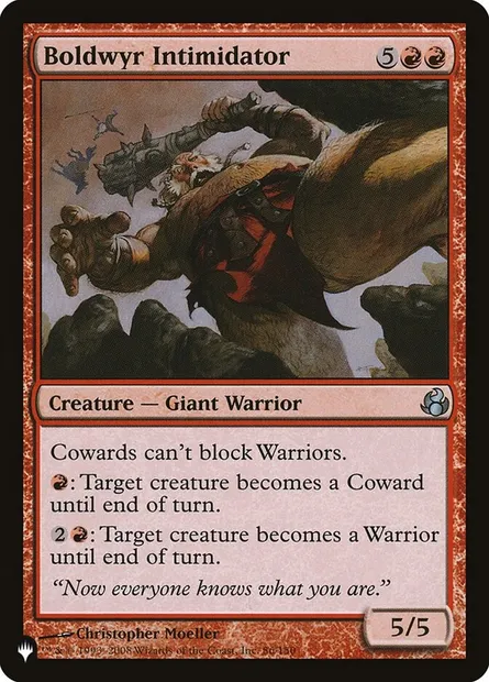 Boldwyr Intimidator, Magic card PLST MOR-86 — The List set