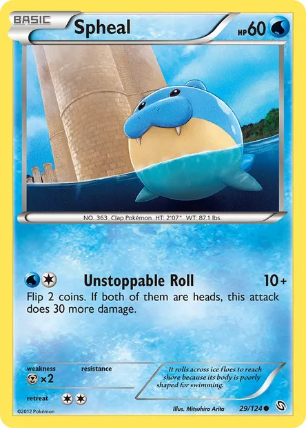 Spheal, Pokémon card DRX 29 — Dragons Exalted set