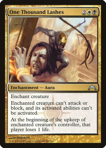 One Thousand Lashes, Magic card GTC 183 — Gatecrash set