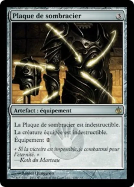 Plaque de sombracier, carte Magic MBS 104 — extension Mirrodin assiégé