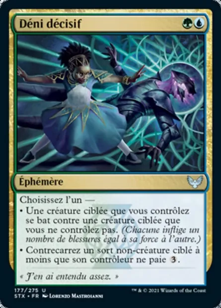 Déni décisif, carte Magic STX 177 — extension Strixhaven: l'Académie des Mages