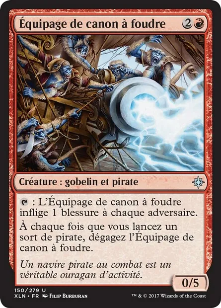 Équipage de canon à foudre, carte Magic XLN 150 — extension Ixalan