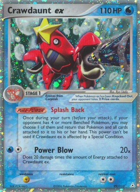 Crawdaunt ex, Pokémon card HP 99 — Holon Phantoms set