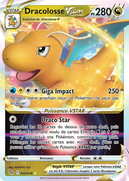 Dracolosse VSTAR, carte Pokémon PGO 050 — extension Pokémon GO