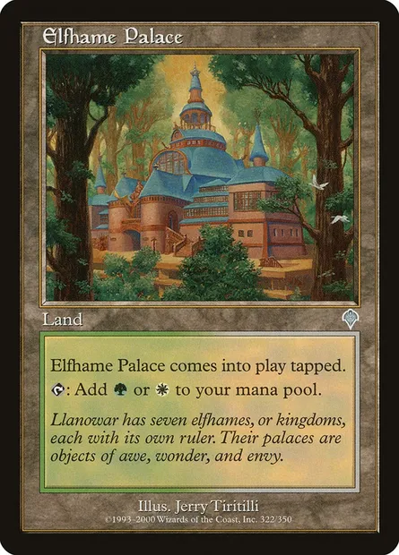 Elfhame Palace, Magic card INV 322 — Invasion set