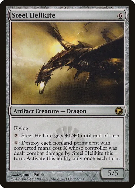 Steel Hellkite, Magic card SOM 205 — Scars of Mirrodin set