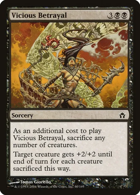 Trahison vicieuse, carte Magic 5DN 60 — extension La Cinquième Aube