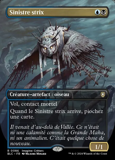 Sinistre strix, carte Magic BLC 86 — extension Bloomburrow Commander