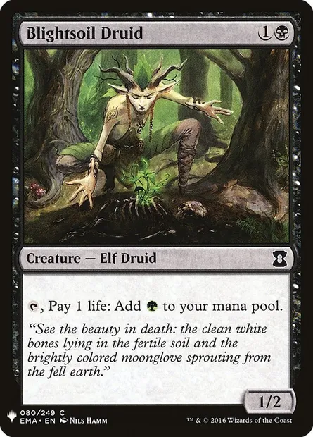Druide flétriglèbe, carte Magic PLST EMA-80 — extension The List
