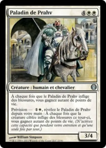 Paladin de Prahv, carte Magic DDG 22 — extension Duel Decks: Knights vs. Dragons