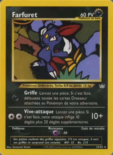 Farfuret, carte Pokémon NR 24 — extension Neo Revelation