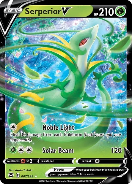 Serperior V, Pokémon card SIT 007 — Silver Tempest set