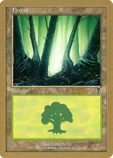 Forêt, carte Magic WC02 bk330 — extension World Championship Decks 2002