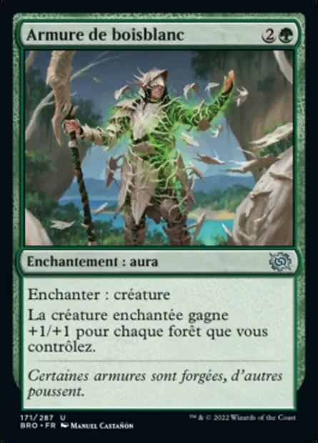 Armure de boisblanc, carte Magic BRO 171 — extension La Guerre Fratricide