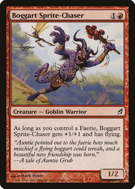 Boggart Sprite-Chaser, Magic card LRW 156 — Lorwyn set