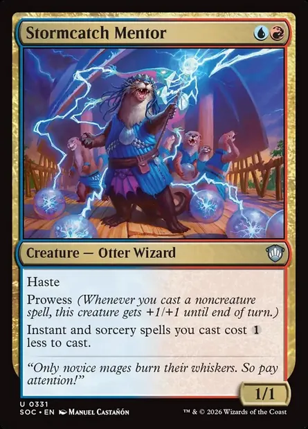 Stormcatch Mentor, Magic card SOC 331 — Secrets of Strixhaven Commander set