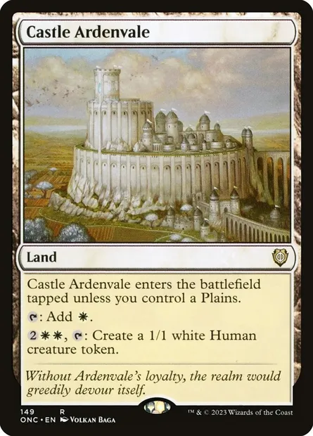 Castle Ardenvale, Magic card ONC 149 — Phyrexia: All Will Be One Commander set