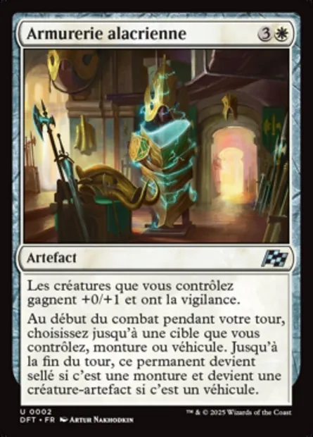 Armurerie alacrienne, carte Magic DFT 2 — extension Aetherdrift