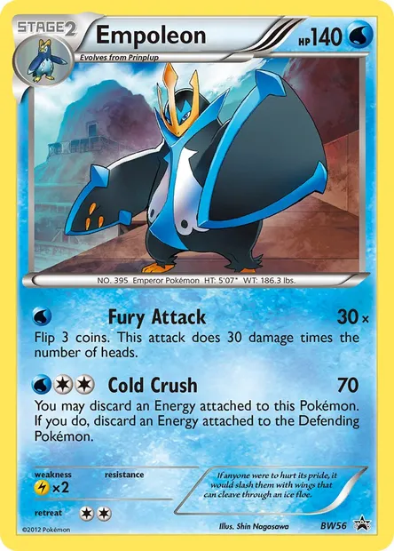 Empoleon, Pokémon card BW 56 — BW Black Star Promos set