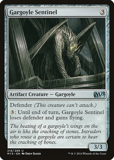 Gargoyle Sentinel, Magic card M15 216 — Magic 2015 set