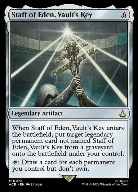 Staff of Eden, Vault's Key, Magic card ACR 76 — Assassin's Creed set