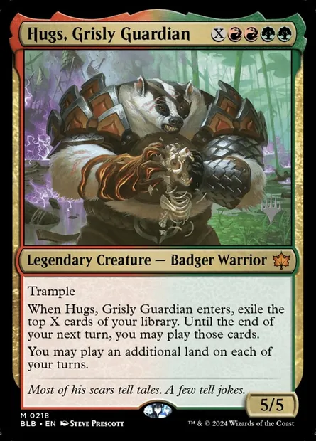 Kâlin, horrible gardien, carte Magic PBLB 218p — extension Bloomburrow Promos