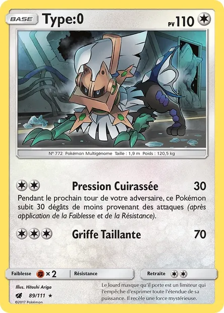 Type:0, carte Pokémon CIN 89 — extension Invasion Carmin