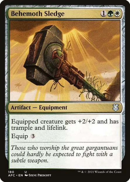 Behemoth Sledge, Magic card AFC 180 — Forgotten Realms Commander set
