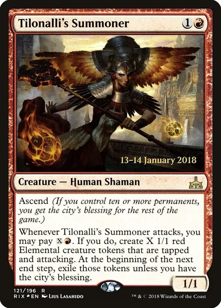 Tilonalli's Summoner, Magic card PRIX 121s — Rivals of Ixalan Promos set