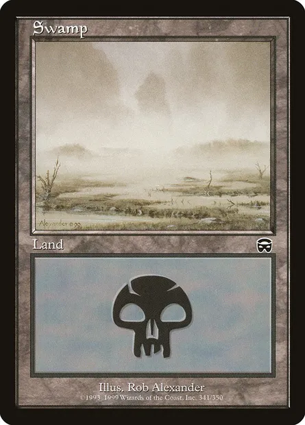 Swamp, Magic card MMQ 341 — Mercadian Masques set