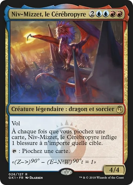 Niv-Mizzet, le Cérébropyre, carte Magic GK1 26 — extension GRN Guild Kit
