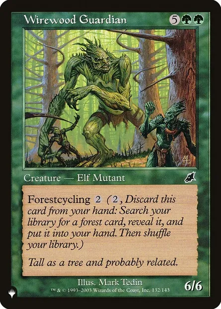 Wirewood Guardian, Magic card PLST SCG-132 — The List set