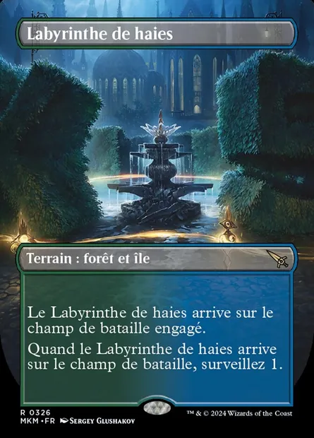 Labyrinthe de haies, carte Magic MKM 326 — extension Murders at Karlov Manor