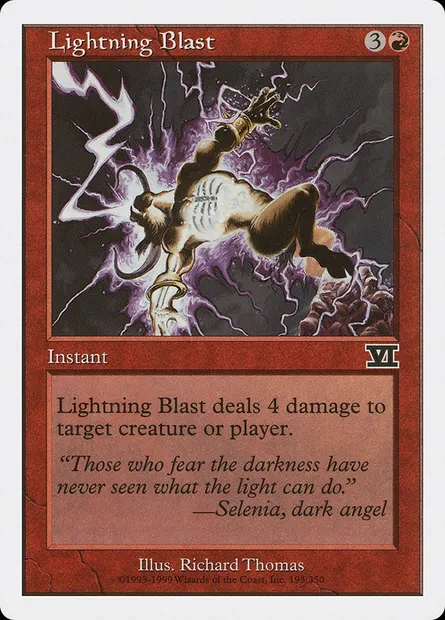 Lightning Blast, Magic card 6ED 193 — Classic Sixth Edition set