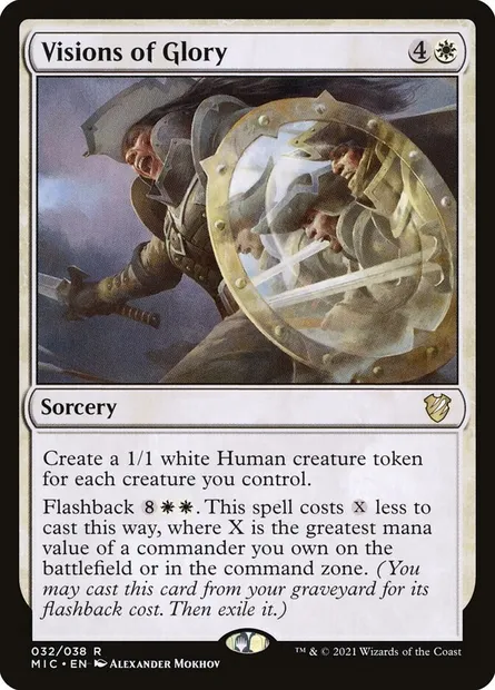 Visions of Glory, Magic card MIC 32 — Midnight Hunt Commander set