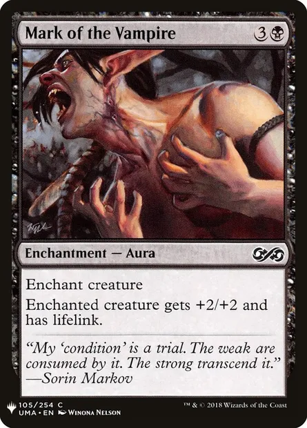 Marque du vampire, carte Magic PLST UMA-105 — extension The List