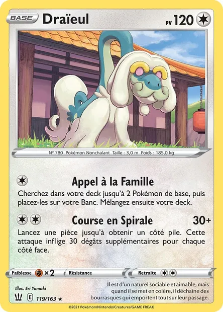 Draïeul, carte Pokémon BST 119 — extension Styles de combat