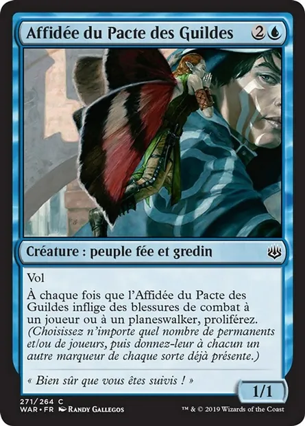 Affidée du Pacte des Guildes, carte Magic WAR 271 — extension La guerre des Planeswalkers