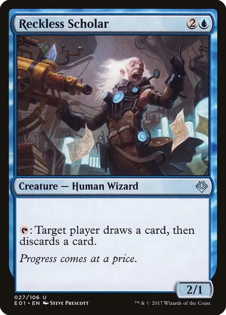 Érudit téméraire, carte Magic E01 27 — extension Archenemy: Nicol Bolas