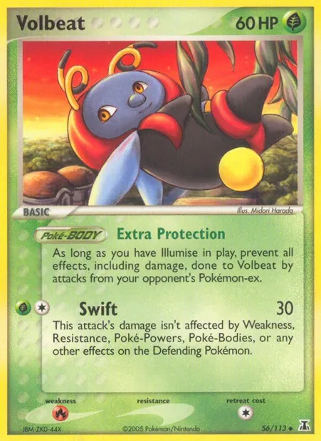 Volbeat, Pokémon card DS 56 — Delta Species set