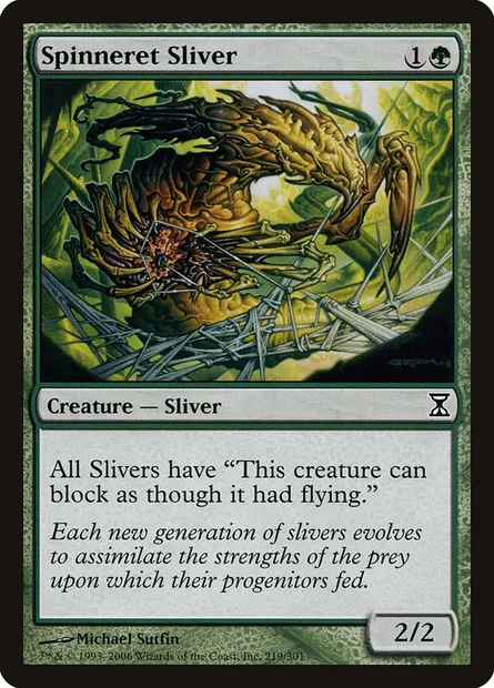 Spinneret Sliver, Magic card TSP 219 — Time Spiral set