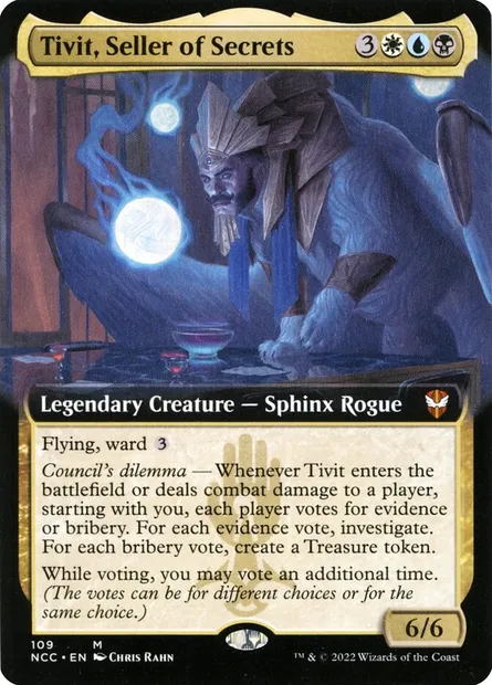 Tivit, Seller of Secrets, Magic card NCC 109 — New Capenna Commander set