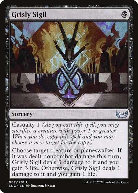 Grisly Sigil, Magic card SNC 82 — Streets of New Capenna set